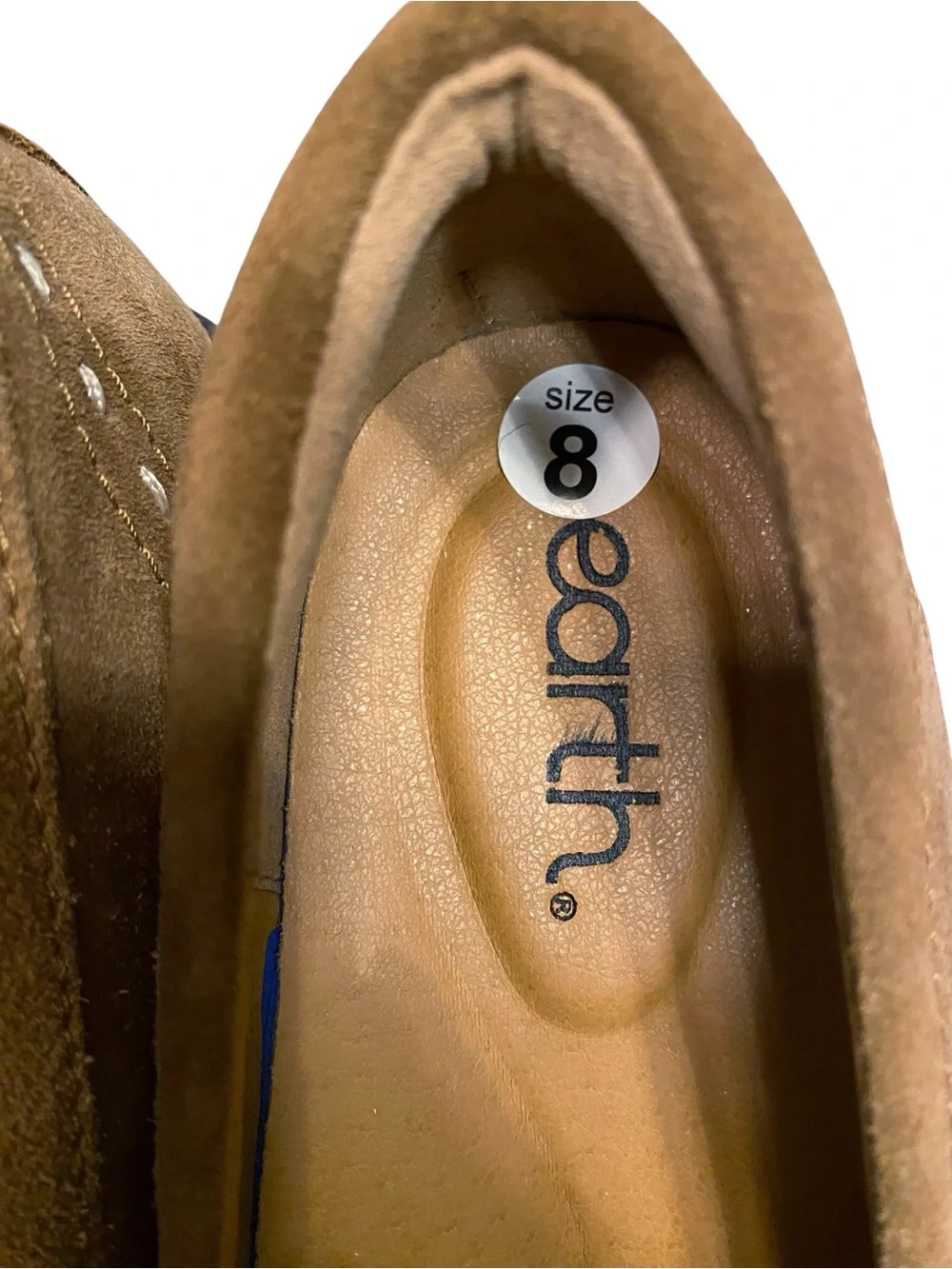 Earth Deeana Suede Leather Brown Loafer New Size 8